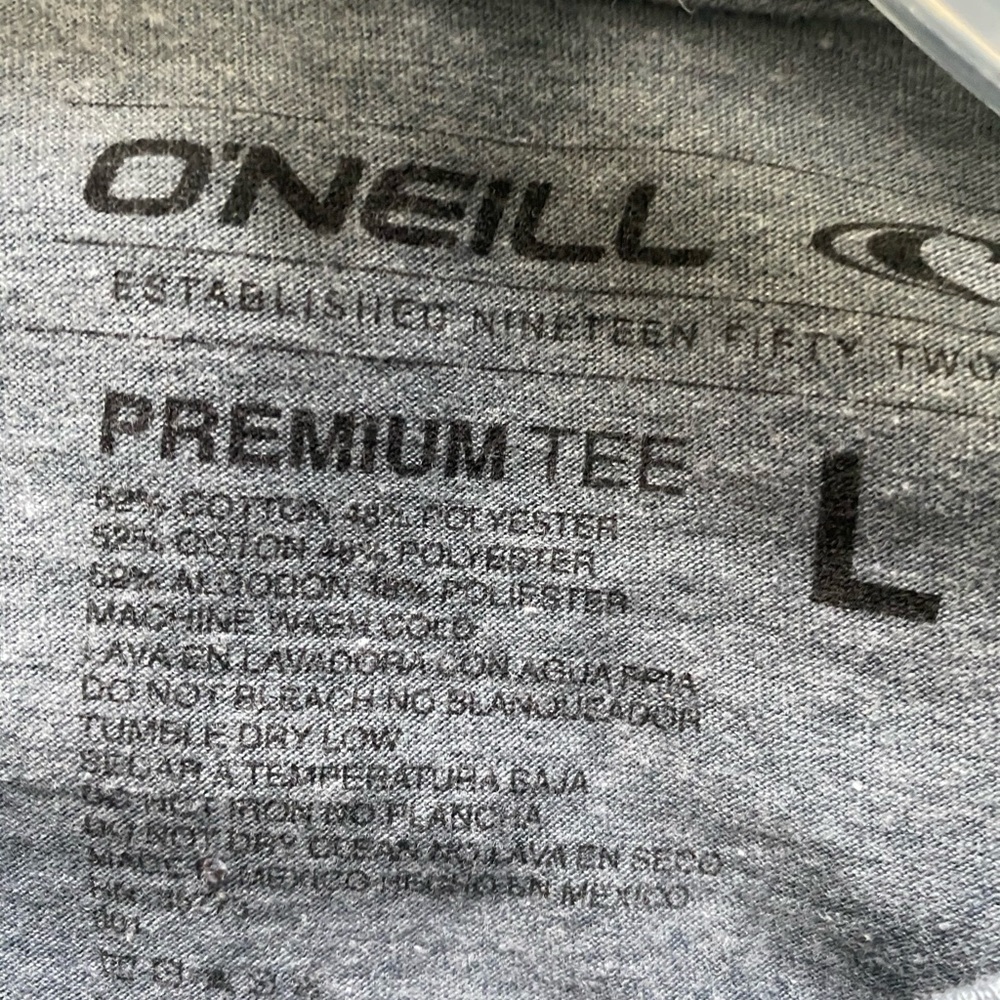 O’Neill premium tee grey logo shirt size large - Picture 4 of 4